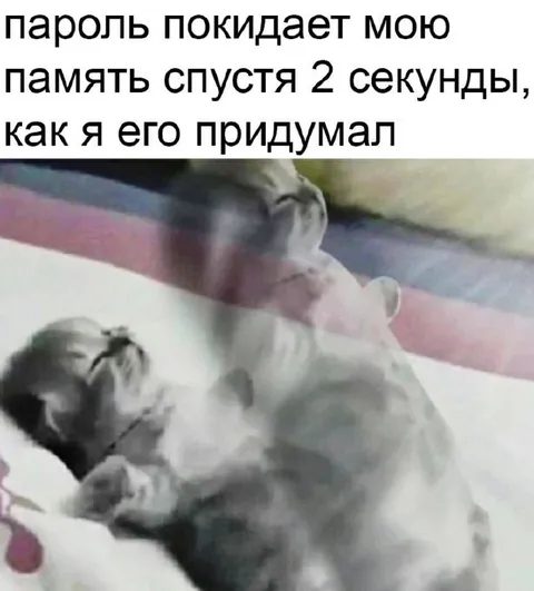 Пароль покидает память