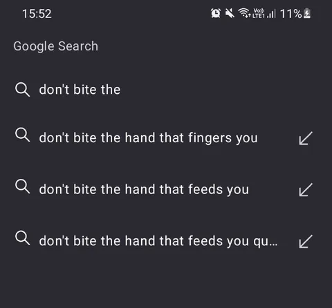 Don't Bite the Hand That Fingers You