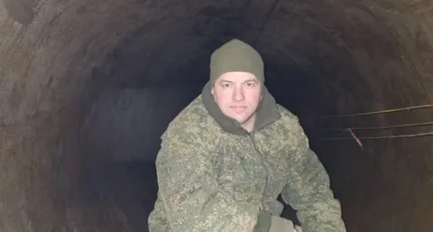 Военный в подземном укрытии
