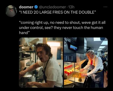 Twenty Large Fries on the Double