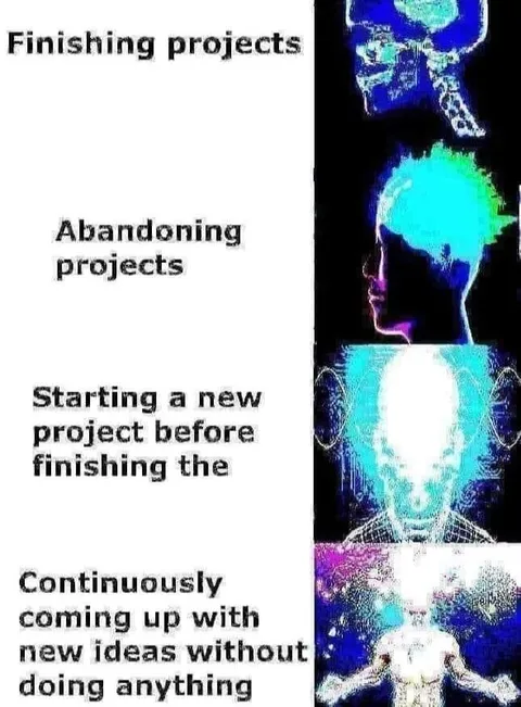 Starting New Projects Before Finishing