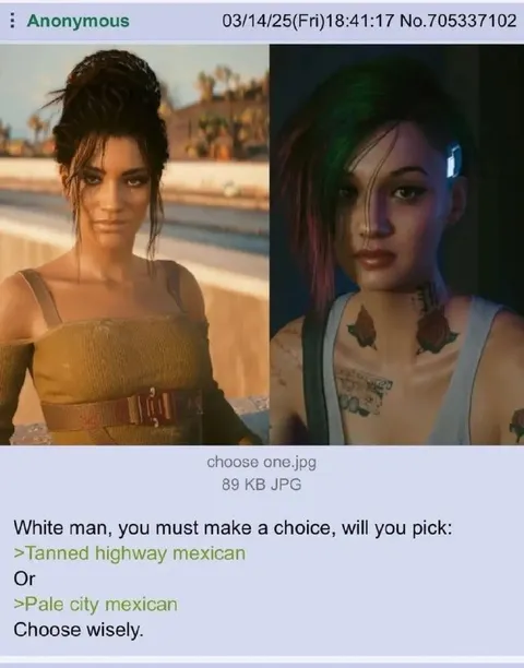 Tanned Highway Mexican or Pale City Mexican