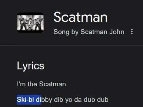 Scatman Lyrics Screenshot