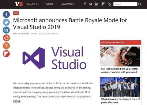 Visual Studio Battle Royale
