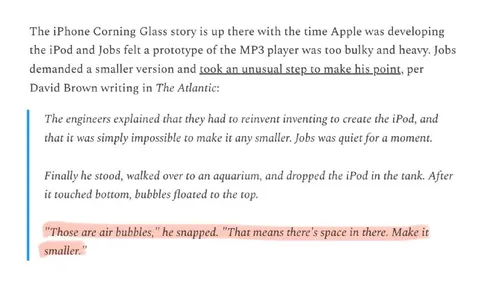 Steve Jobs Air Bubbles Argument