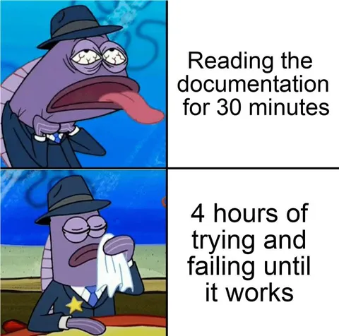 Reading Documentation for Four Hours