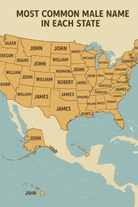 Most Common Male Name by State