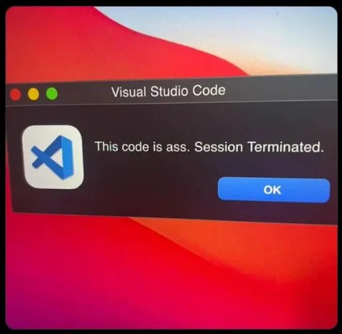 Visual Studio Code Gives Up