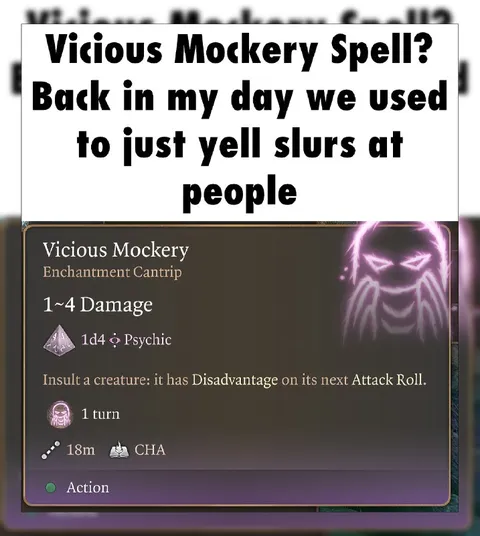 Vicious Mockery Spell