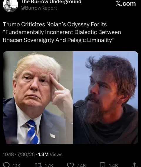 Trump Criticizes Nolan’s Odyssey