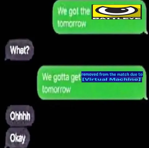 Removed From the Match Tomorrow