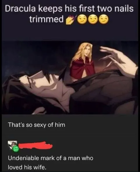 Dracula Trims His Nails