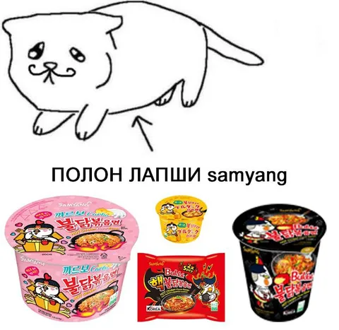 Полон лапши Samyang