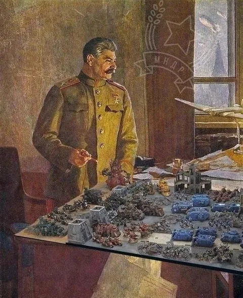 Сталин изучает расстановку войск