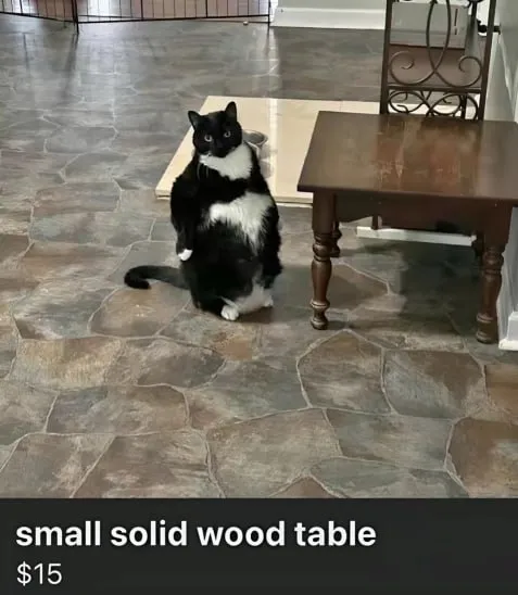 Small Solid Wood Table Listing