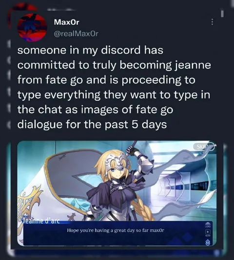 Jeanne Typing Every Fate GO Line