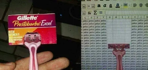 La rasuradora llena el Excel de pelos