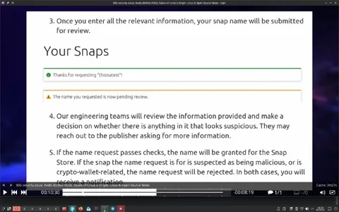 Snap Name Pending Review