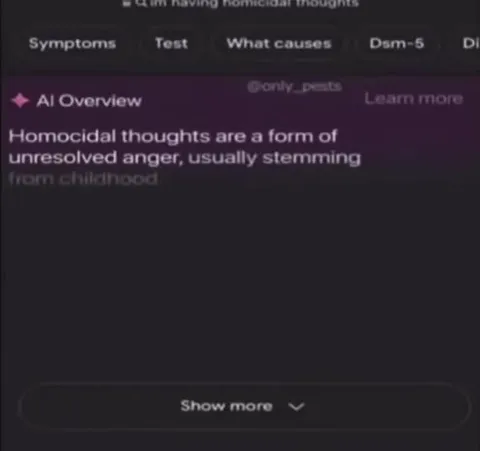 AI Explains Homicidal Thoughts