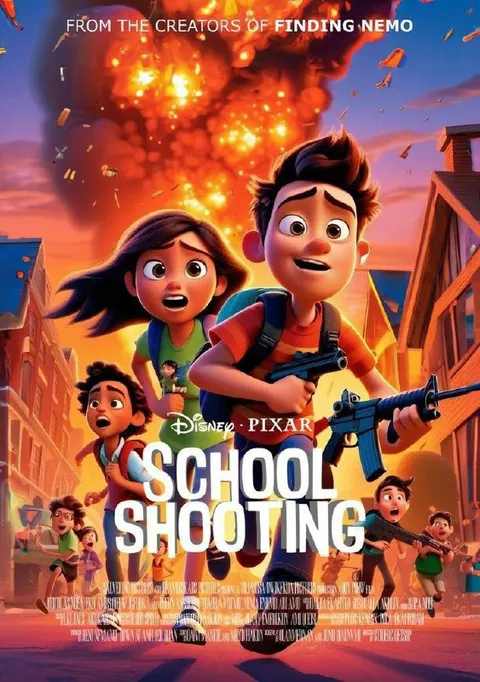 School Shooting Pixar Parody