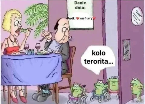 Kolo terorita w restauracji