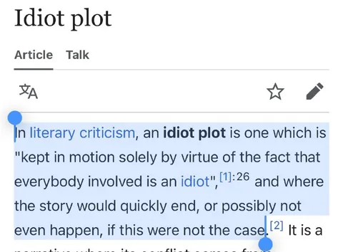 Idiot Plot Definition