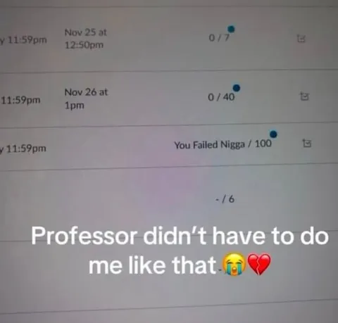 Professor Failed Me Like That