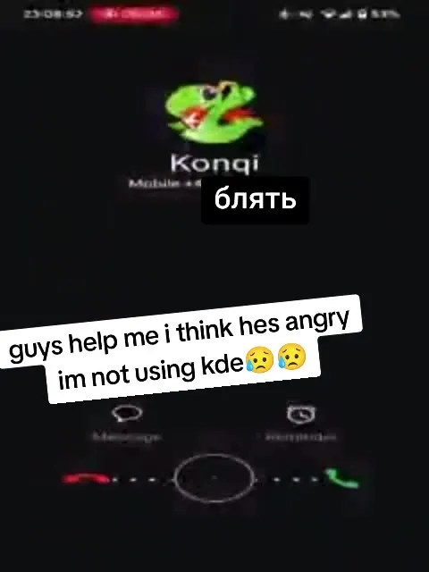 Not Using KDE and He's Angry