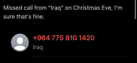 Missed Call From Iraq
