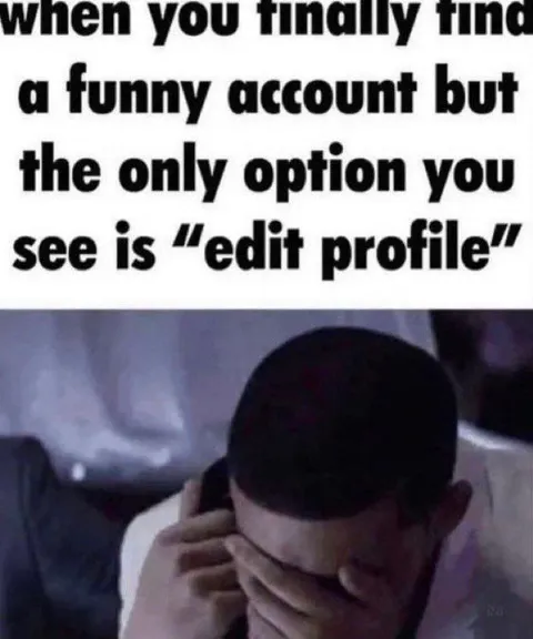 Funny Account With No Follow Button