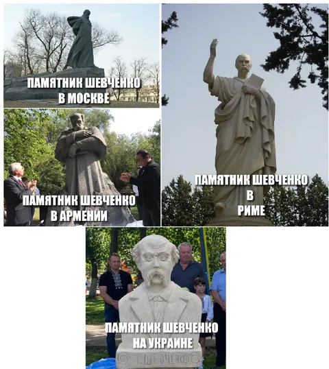 Памятники Шевченко в разных странах