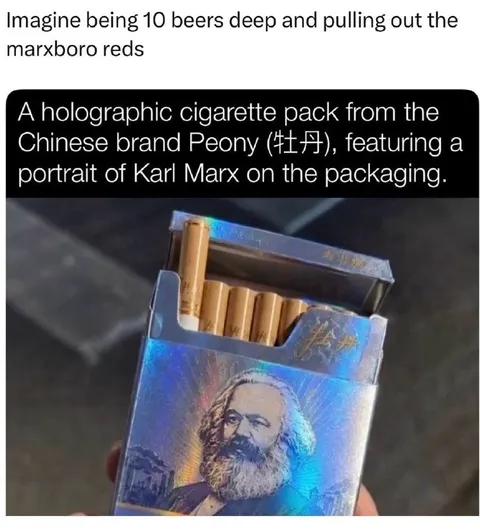 Karl Marx Cigarette Pack