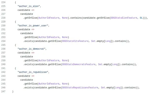 Author Politics Filter Code