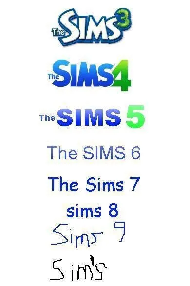 The Sims Logo Progression