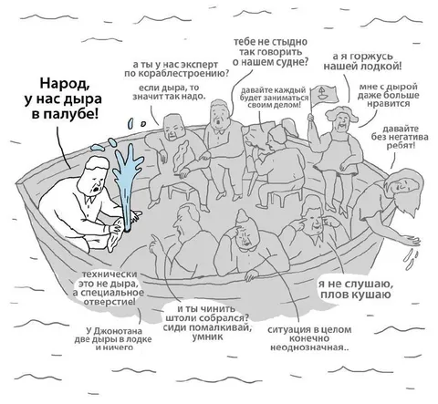 Дыра в палубе лодки