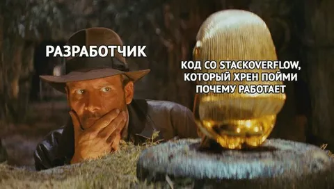 Разработчик и код со stackoverflow