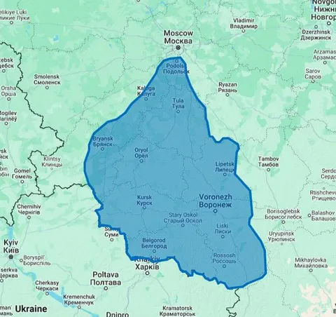 Карта огромной Воронежской области