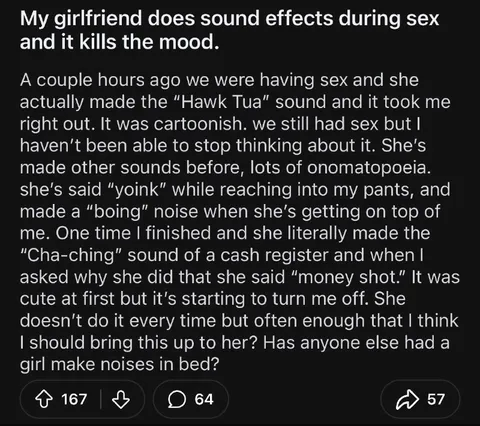 Girlfriend Makes Cartoon Sex Sounds