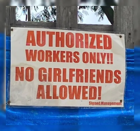 No Girlfriends Allowed Sign