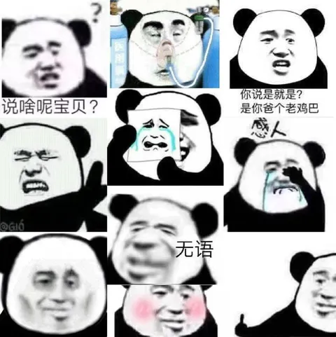 熊猫表情包合集