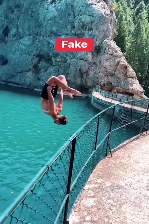 Fake Then Real Cliff Jump