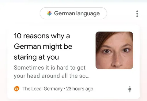 Why a German Is Staring