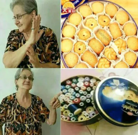 Бабушка выбирает вкусняшки