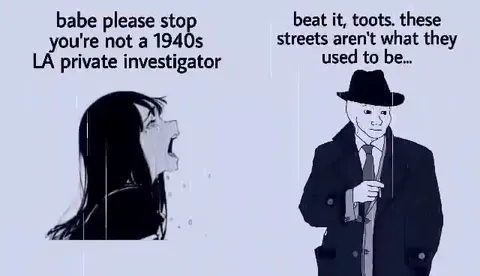 1940s Private Investigator in the Rain