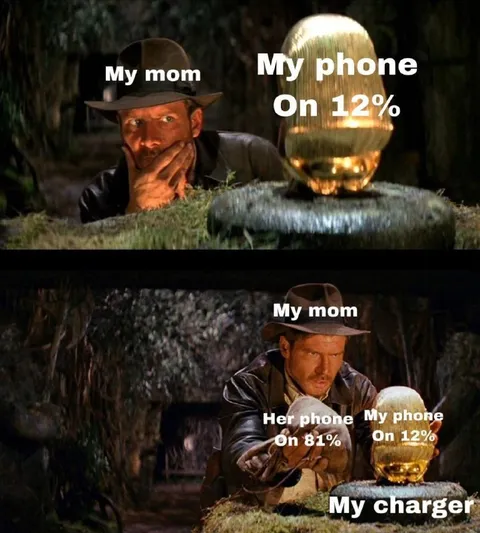 Indiana Jones Phone Charger Swap