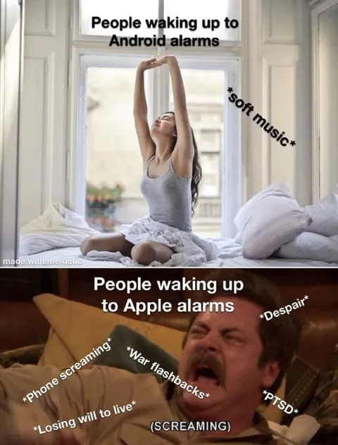 Android Versus Apple Alarms