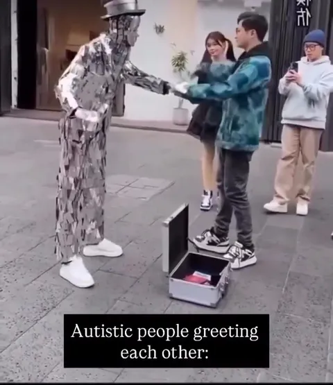 Autistic People Greeting Each Other