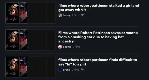 Robert Pattinson movie plots