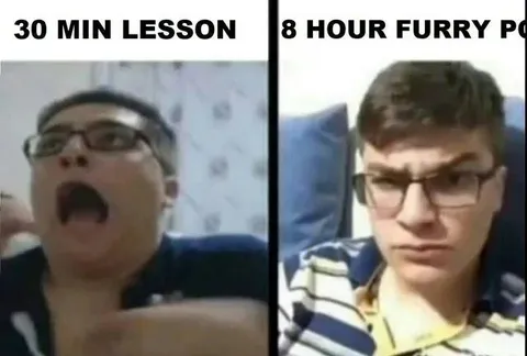 30-Minute Lesson vs Furry Porn