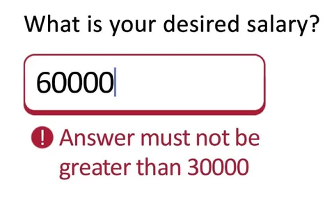 Desired Salary Rejected